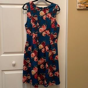 Teal, Pink & Yellow Dress